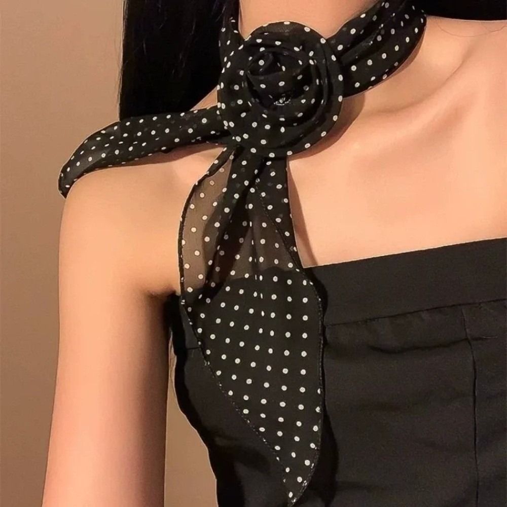 New Detachable Chiffon Long Sc - Ascot Neck Scarf 评论和价格