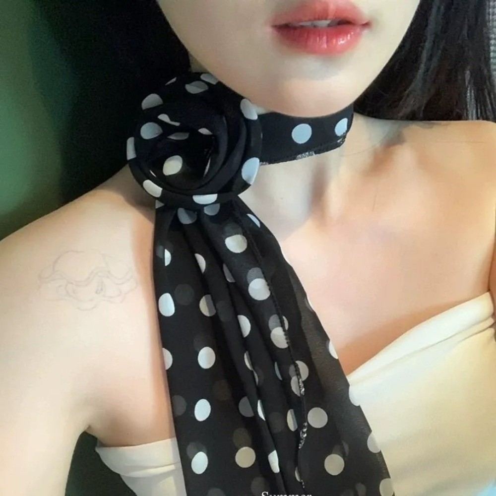 New Detachable Chiffon Long Sc - Ascot Neck Scarf 评论和价格
